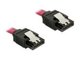 DELOCK SATA-Kabel SATA III -> SATA St/St 0.50m rot Clips