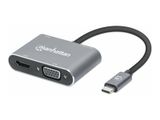 MANHATTAN USB-C auf HDMI & VGA 4in1 Konverter Power Delivery