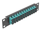 DELOCK 10" LWL Patchpanel 12 Port SC Duplex aqua 1HE schwarz