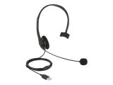 DELOCK USB Mono Headset mit Lautstärkeregler Ultra-Leicht