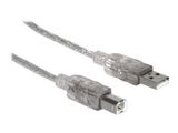 MANHATTAN USB Kabel A -> B St/St 3.00m silber