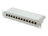 Logilink 10" Cat.6A Patchpanel, 12-port STP, grau