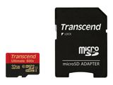 SD microSD Card 32GB Transcend SDHC UHS1 600x w/Adap.