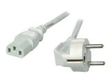 EFB Netzkabel Schutzkontakt 90°-C13 180°,grau,3.0m,3x1.00m