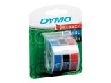 DYMO Prägeband 3er Packung 9mmx3.0m rot/blau/schw. glänzen Blister