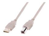 DIGITUS USB 2.0 Anschlusskabel Typ A- B St/St 1.8m weiss