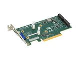 Supermicro LP, PCIe3 x8, Dual port NVMe M.2 carrier