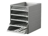 DURABLE Schubladenbox IDEALBOX 5Fcher basic grau bis C4