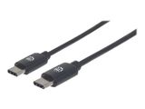 MANHATTAN USB 2.0 Typ C-Kabel C-Stecker/C-Stecker 0,5m schw
