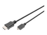 DIGITUS HDMI Verbindungsk. Typ-D (Micro) --> Typ-A St/St 2m