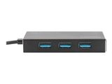 DIGITUS USB-Hub 4-Port 3.0->4xA3.0 m.Netzteil schwarz