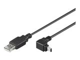 Techly USB 2.0 Kabel, A-Stecker auf Mini-B-Stecker, 1.8m, sw