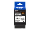 Schriftbandkassette Brother 24mm weiß/schwarz TZES251