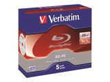 Bluray Verbatim 25GB 5pcs Jew.C 2x Withe Blue Surface