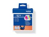 Patrone Brother LC-521VAL Farbtintenset DCPJ1260x/1310x/