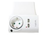 Logilink USB Steckdosenadapter, 2x USB-Port, 5V/2.1A weiß
