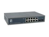 LevelOne Switch 10x GE GEP-1221 2xGSFP 19" 150W 8xPoE+