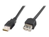 DIGITUS USB 2.0 Verlängerungskabel Typ A -A St/Bu 1,8m, sw Polybeutel