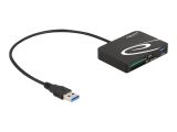 DELOCK Card Reader für XQD/SD/Micro SD + USB Typ-A Port