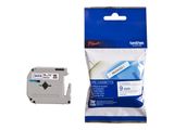 Schriftbandkassette Brother 9mm weiß/blau MK223BZ