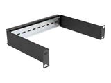 DELOCK 10" Hutschienenpanel 1 HE schwarz