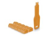 LINDY RJ45 Port Schlösser Orange, 10 Stck + 1 Schlüssel