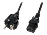 EFB Netzkabel Schutzkontakt 180°-C13 180°,sw,3m,3x1.00mm