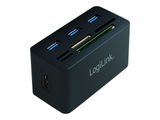 Logilink Card Reader extern mit 3xUSB 3.0 HUB AiO Cardreader