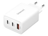 Intenso Power Adapter 1x USB-A/2x USB-C 65W GaN White