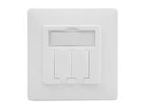DIGITUS Keystone Frontplatte für Keystone Module 80x80 weiß