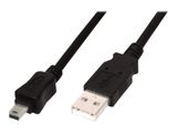 DIGITUS USB 2.0 Anschlusskabel Typ A -mini B St/St 1.0m, sw