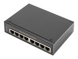 DIGITUS Switch Ind. 8-Port Gigabit Unmanaged schwar
