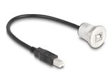 DELOCK USB2.0 Typ-B Einbaubuchse mit Kabelp. St. Alu.30cm