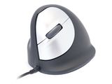 R-Go Maus HE ergonomisch links USB mittel schw./silb retail