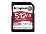 SD Card 512GB Kingston SDXC React+ 280R/150W Reader retail
