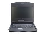 DIGITUS Konsole 19" 1HE TFT dt.Layout 8Port Touchpad schwar