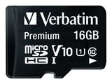 SD MicroSD Card 16GB Verbatim SDHC Premium Class10 + Adapte retail