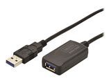 DIGITUS USB 3.0 Verlängerungskabel Typ A -A St/Bu 5.0m, sw