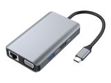 CONCEPTRONIC Dock USB-C->HDMI,3xUSB3.0,VGA,100WPD,+ 25cm gr