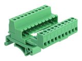 DELOCK Terminalblock Hutschiene 10Pin Raster 5,08mm winkel
