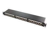 Logilink Patchpanel 19" Einbau Kat.6 STP 24 Port, schw.
