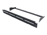 INTELLINET Patchpanel,19",Blank,24Port,1U,Cable Manag.,Black