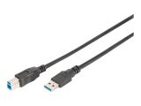DIGITUS USB 3.0 Anschlusskabel Typ A -B St/St 1.8m, sw