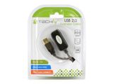 Techly USB 2.0 Aktive Verlängerung, Hi-Speed, 10m, schwarz