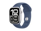 Apple Watch 10 Cell. 42mm Silver Alu (Denim Sport Band) S/M