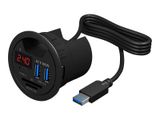 Hub 2-Port IcyBox USB 3.0 IB-Hub1404 Tisch-Hub