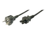 Logilink Power Cord, CEE7/7 - C5, black, 1.80m
