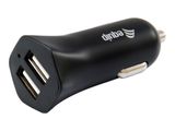 Equip 2-Port USB2.0 KFZ-Ladegerät->2xUSB2.0 12W schwarz
