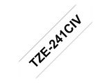 Schriftbandkassette Brother TZe-241CIV 18mm weiß/schwarz