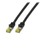 EFB RJ45 Patchkabel S/FTP,Cat.6A,LSZH,0.25m,schwarz